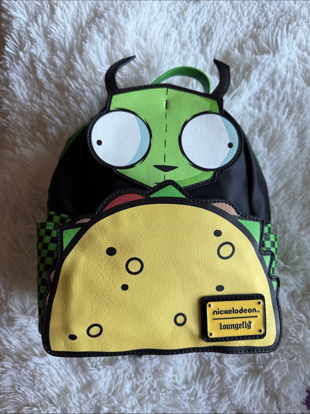 NWOT Loungefly Nickelodeon Invader Zim Gir Taco Mini Backpack